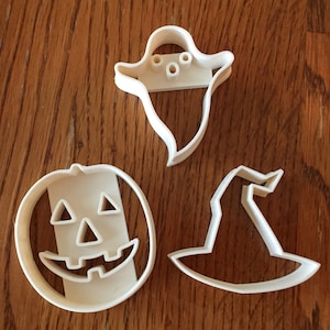 Set of three Halloween cookie and fondant cutters