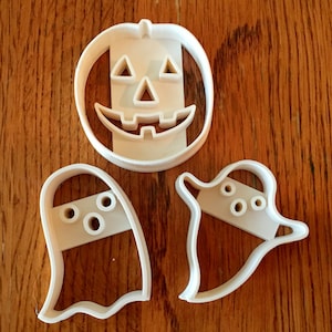 Set of three Halloween cookie and fondant cutters