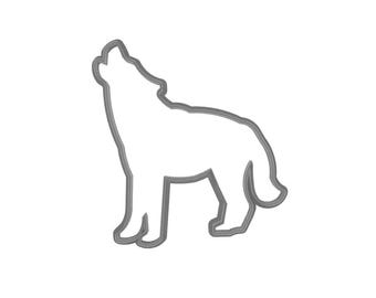 Howling Wolf cookie and fondant cutter