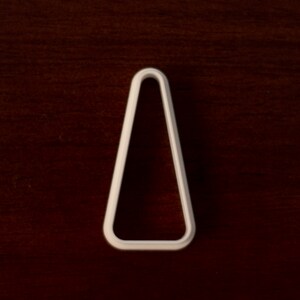 Tall rounded triangle polymer clay cutter