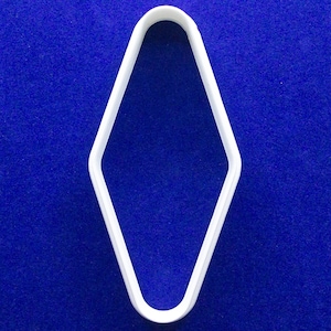 Rounded Diamond or Hotel Keychain polymer clay cutter