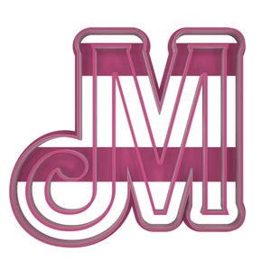 Letter M cookie and fondant cutter