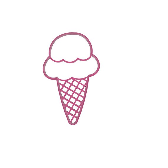 Ice Cream Cone cookie and fondant cutter