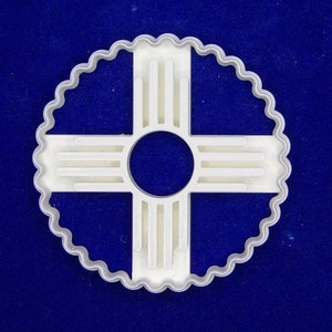 Scalloped Southwestern New Mexico Zia shaped cookie and fondant BISCOCHITOS cutter