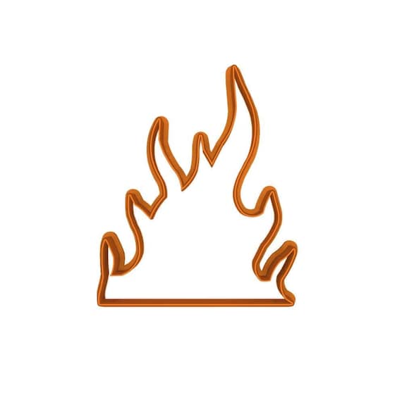 Flame cookie and fondant cutter