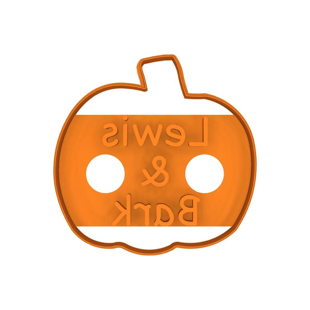 Personalized Pumpkin shaped cookie cutter with name imprint