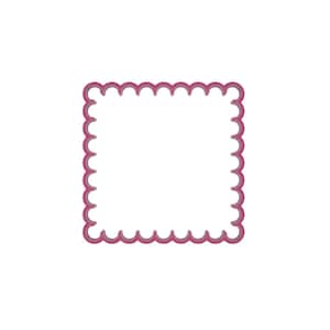 Scalloped square cookie and fondant cutter