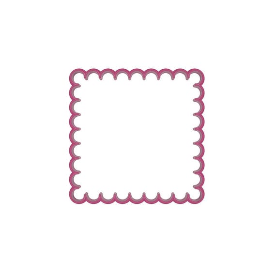 Scalloped square cookie and fondant cutter