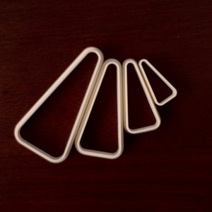 SET of FOUR tall rounded triangle polymer clay cutters