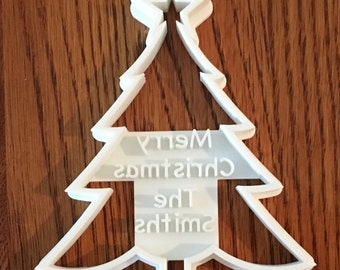 Christmas Tree PERSONALIZED cookie and fondant cutter