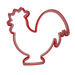 Rooster cookie and fondant cutter