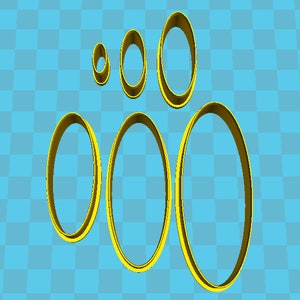 Set of Six LARGE Elongated Oval shaped polymer clay cutters