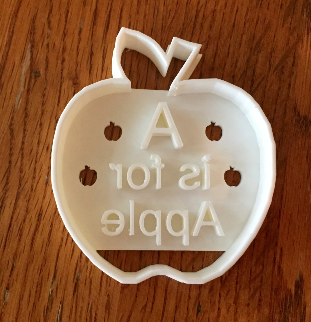 A is for Apple Cookie and Fondant Cutter - Etsy