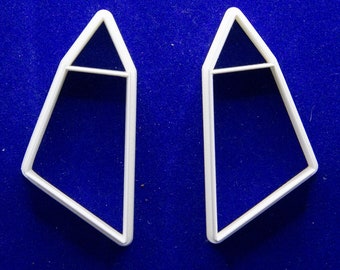 Wide Trapezoid Mirrored Earring Set polymer clay cutter