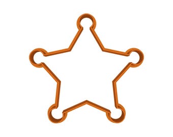 Sheriff's Badge cookie and fondant cutter