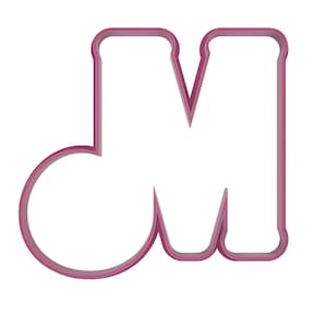 Letter M cookie and fondant cutter