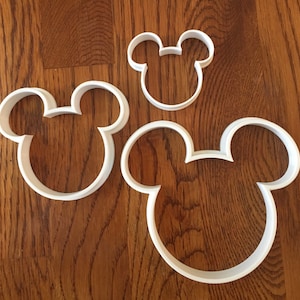 Set of THREE Mickey cookie and fondant cutters - 1, 2, and 3 inches
