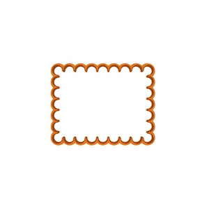 Scalloped rectangle cookie and fondant cutter