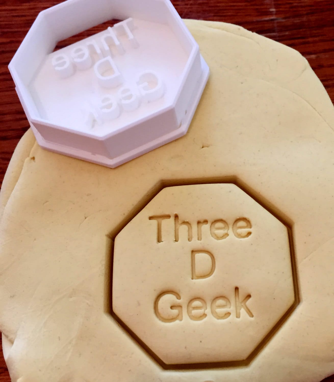 Personalized Octagon shaped cookie cutter with name or words imprint