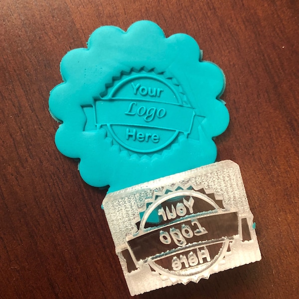 Sello acrílico personalizado: logotipo, galleta, jabón, arcilla