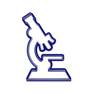 Microscope cookie and fondant cutter