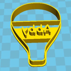 Personalized hot air balloon cookie and fondant cutter - horizontal stripes