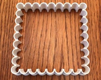 Scalloped square cookie and fondant cutter