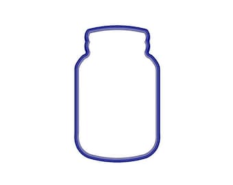 Mason Jar polymer clay or cookie and fondant cutter