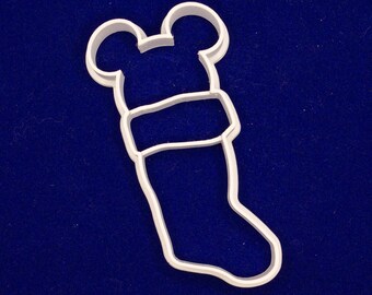 Mickey mouse Christmas stocking cookie and fondant cutter