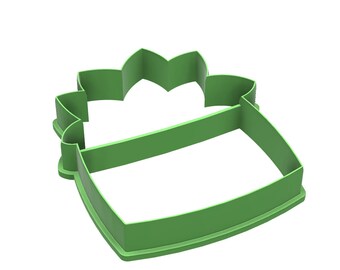 potted plant cookie or polymer clay cutter