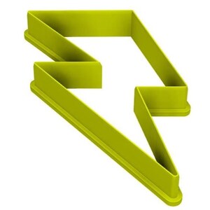 Puede incluir: Cortador de galletas en forma de rayo de color verde lima. El cortador es de pl&aacute;stico y tiene una base plana con un borde elevado. El dise&ntilde;o en zigzag es perfecto para crear galletas u otras golosinas con forma de rayo. Mide aproximadamente 10 cm.