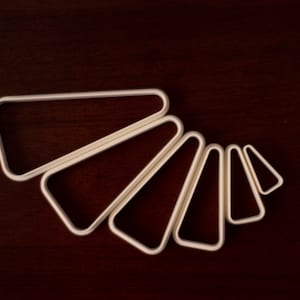 Set of Six tall rounded triangle polymer clay cutters