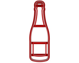 Champagne bottle cookie and fondant cutter