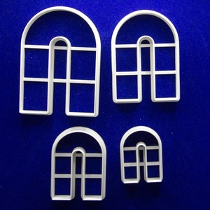 4-Piece Hexagon Clay Cutters Set - 3D Printed PLA Plastic For Polymer Clay Jewelry Making