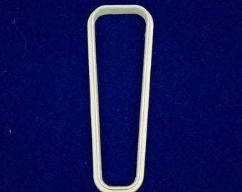Narrow Symmetrical Trapezoid with rounded corners pendant polymer clay cutter