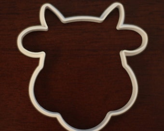 Bull, cow, cattle head cookie and fondant cutter