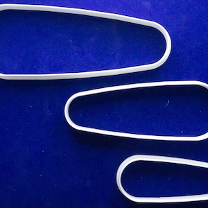 Set of three hair clip or barrette polymer clay cutters