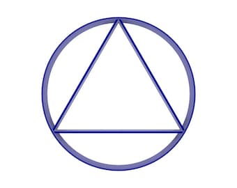 Alcoholics Anonymous symbol cookie and fondant cutter