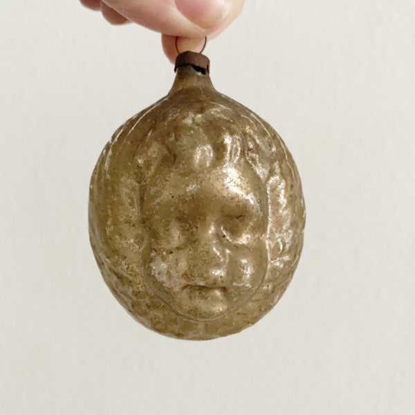 Rare Antique glass Angel ornament
