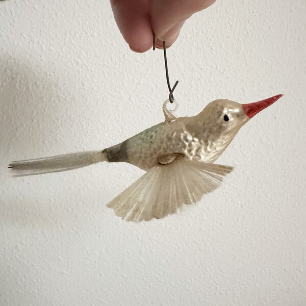 Rare antique hanging bird ornament