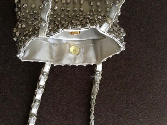 Silver beaded crossbody purse - image 2