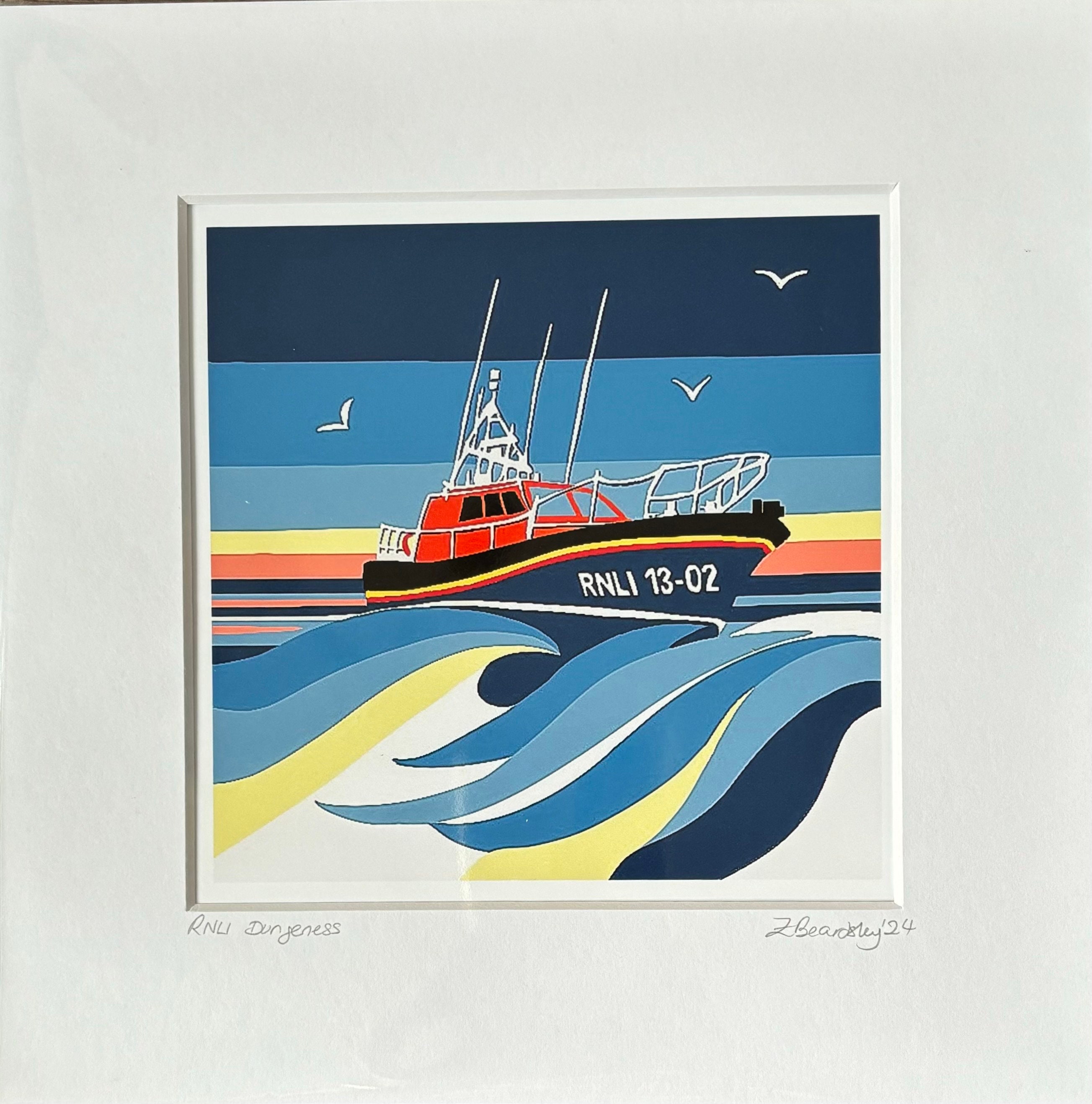 RNLI Dungeness by Zoe Beardsley 9 X 9 Digital Print - Etsy UK