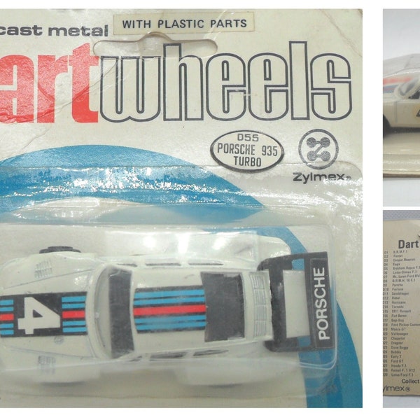 1980s Vintage Zee Toys - Zylmex D55 - Dart Wheels - Porsche 935 Turbo. Toy Collectible. Made in Hong Kong