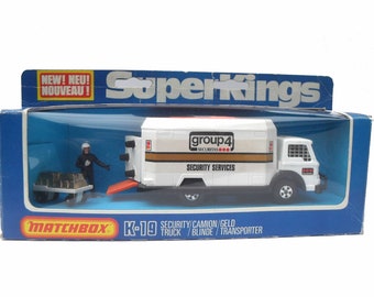 1970s Vintage Matchbox Superkings K19 Security Truck. Toy Collectible. Made in England