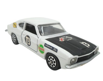 1970s Vintage Corgi 303 "Roger Clark" 3 Litre GT V6 Ford Capri. Toy Collectible. Made in England