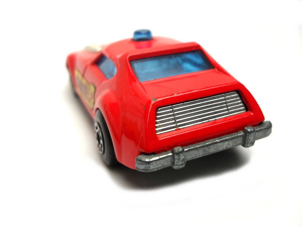 1970s Vintage Matchbox Superfast 64c Fire Chief Car Toy