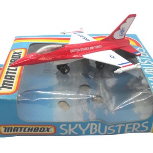 1980s Vintage Matchbox Sky Buster SB24 F16 Jet Toy Collectible