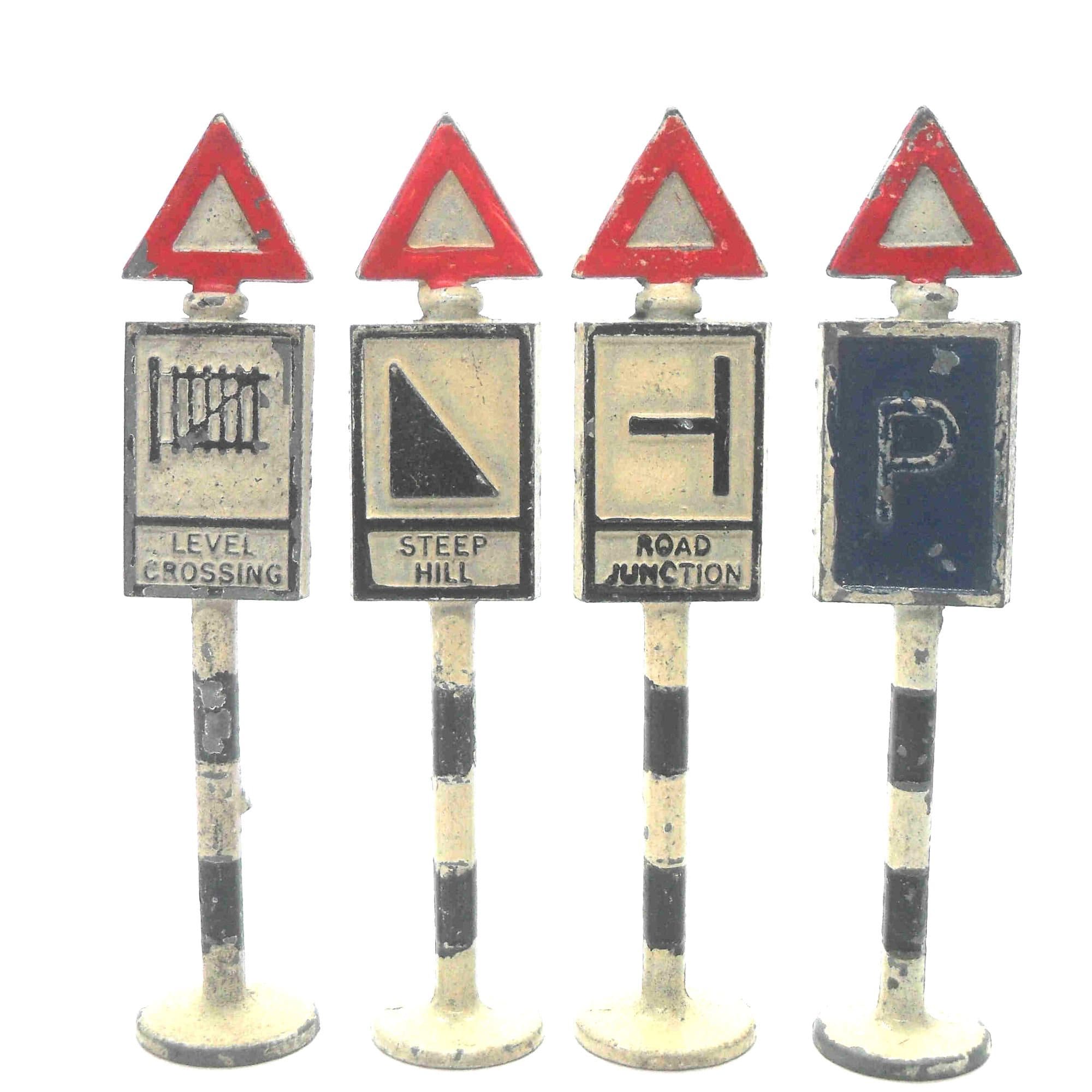 1950s Vintage Gilco Traffic Signs. Toy Collectible. Made in