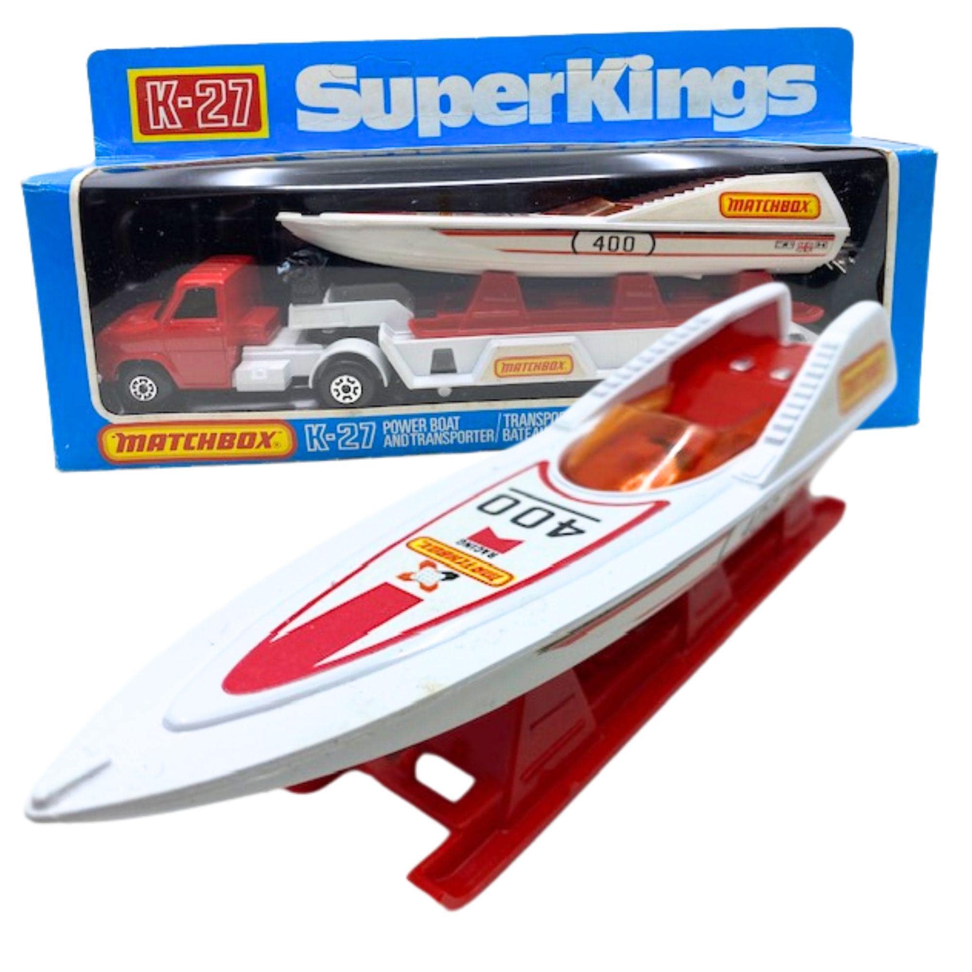 1970s Vintage Matchbox Superkings K-27 Matchbox Powerboat