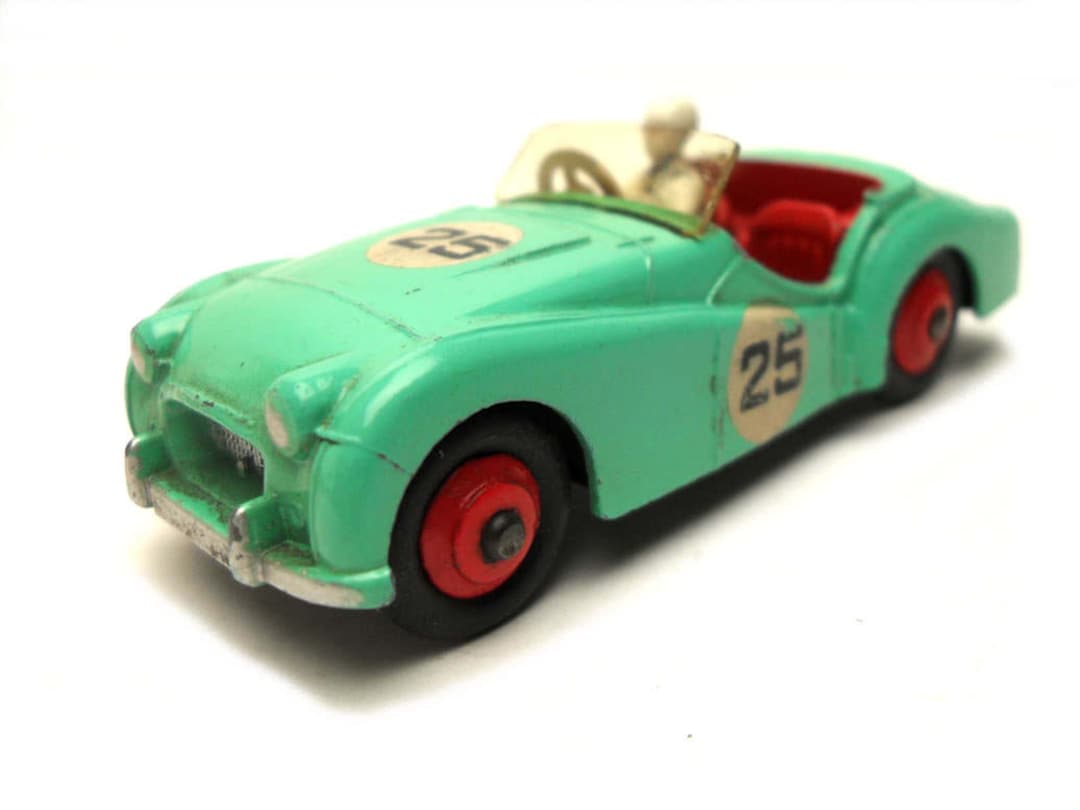 1950s Vintage Dinky 111 Triumph TR2 Competition Racing Car Toy